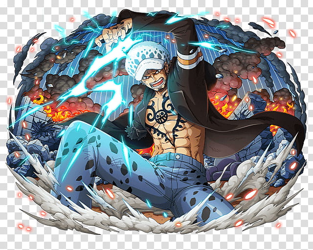 Trafalgar D Water Law the Surgeon of Death, male animated character art transparent background PNG clipart