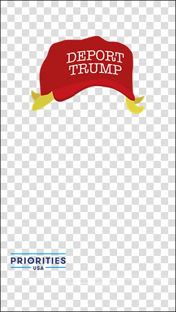 red and yellow Deport Trump hat illustration transparent background PNG clipart