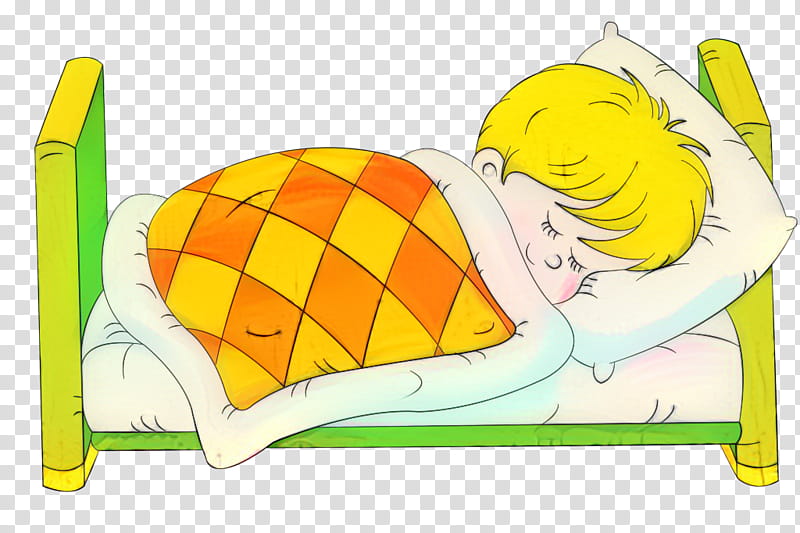 kid sleeping in bed clipart