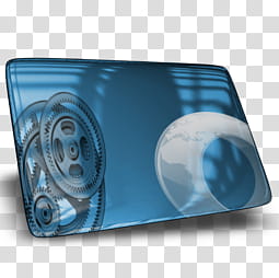 Sphere   , blue and gray gear folder icon transparent background PNG clipart