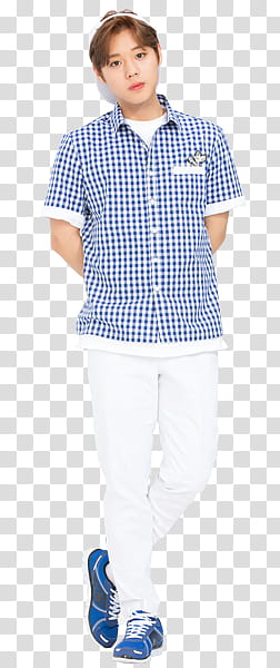 WANNA ONE IVY CLUB P, standing man in button-up shirt transparent background PNG clipart