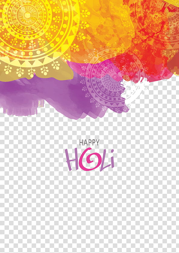 Background Floral, Holi, Festival, Color, Floral Design, Gulal, Text, Orange transparent background PNG clipart