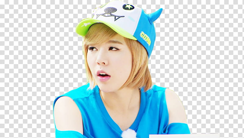 Renders Sunny InvincibleYouth suibluesheep da, woman wearing blue and white cap transparent background PNG clipart