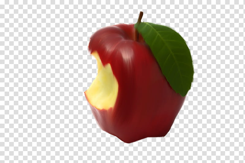 Bitten Apple, red apple fruit transparent background PNG clipart