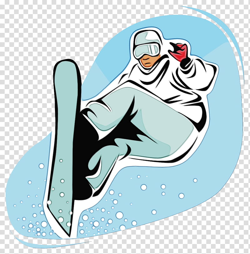 Snowboarding at the 2018 Olympic Winter Games Skiing, Watercolor, Paint, Wet Ink, Cartoon, Sports, Halfpipe, Drawing transparent background PNG clipart