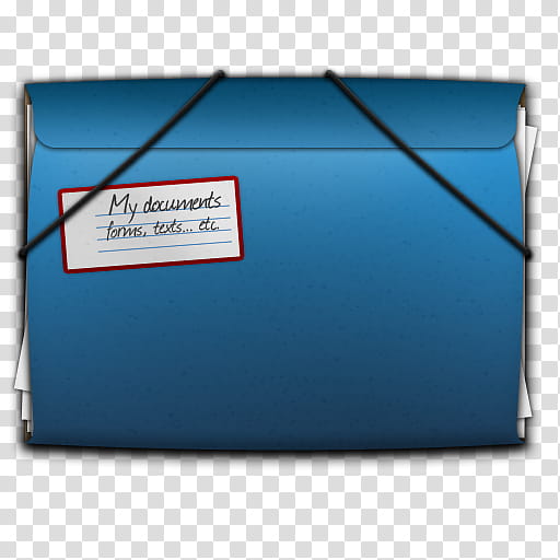 Documents Folder, blue envelope icon transparent background PNG clipart