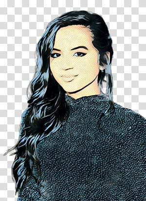 Vintage, Pop Art, Retro, Black Hair, Hair Coloring, Brown Hair, Long Hair, Portrait transparent background PNG clipart thumbnail
