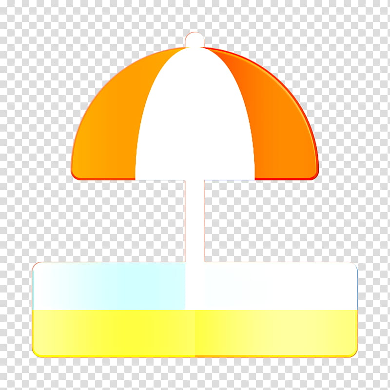 Sun umbrella icon Beach icon Summer Camp icon, Orange, Yellow, Line, Circle, Logo, Symbol transparent background PNG clipart