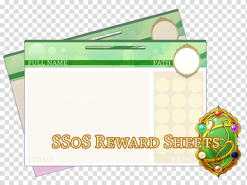 SSoS Reward Sheets transparent background PNG clipart