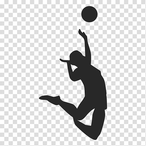 Volleyball, Volleyball Player, Sports, Silhouette, Logo, Black, Male, Throwing A Ball transparent background PNG clipart
