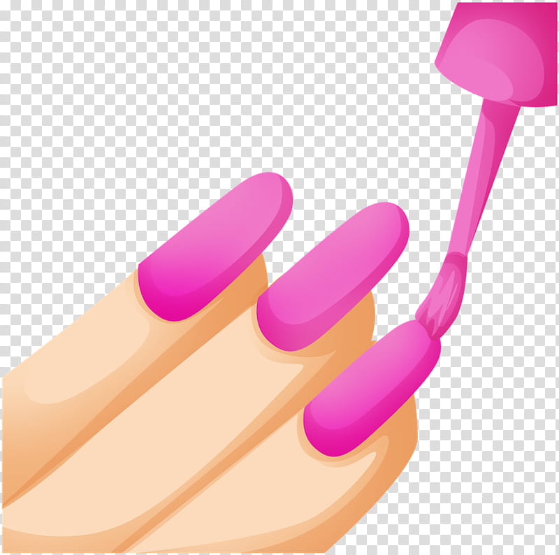 Brush, Nail, Nail Polish, Hand, Manicure, Mascara, Cosmetics, Pink transparent background PNG clipart