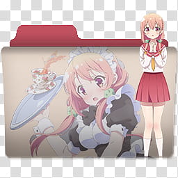Anime Girls Folder Icon Spring  v, Sakuragi Hinako transparent background PNG clipart