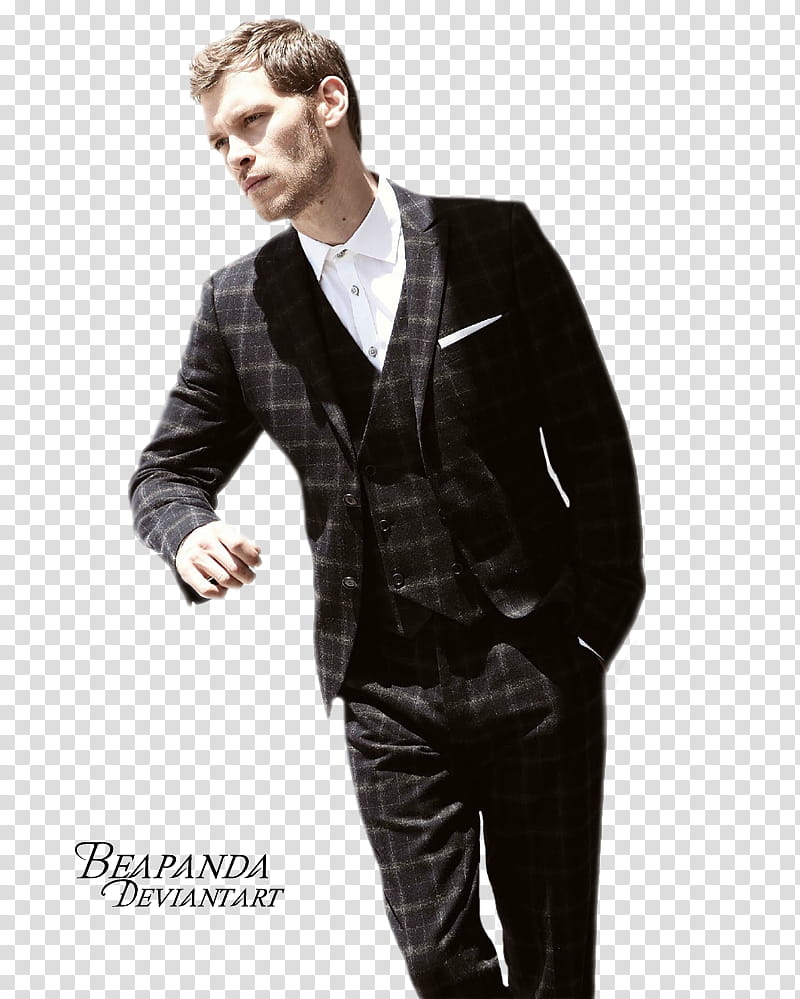 Joseph Morgan, man wearing black suit jacket transparent background PNG clipart