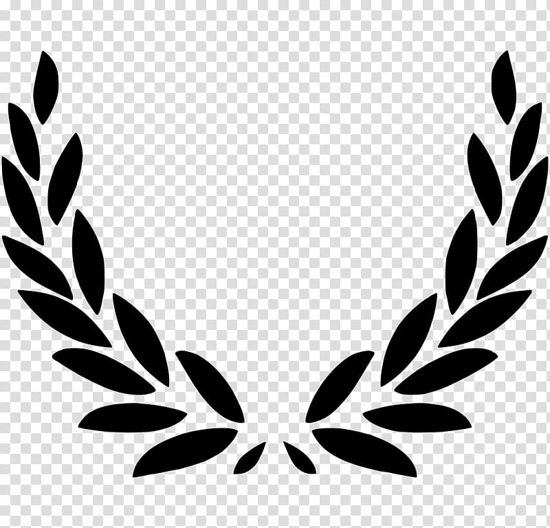 Leaf Wreath, Bay Laurel, Laurel Wreath, Blackandwhite, Plant, Stencil, Vascular Plant, Wing transparent background PNG clipart