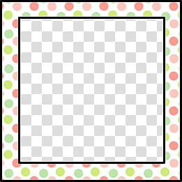 white, pink, and green polka-dot frame transparent background PNG clipart