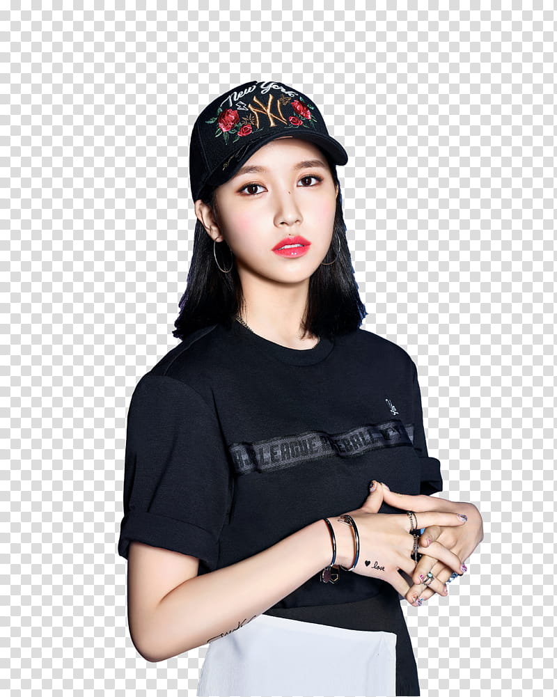 TWICE MLB, woman in black crew-neck T-hirt transparent background PNG ...