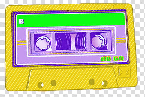 Cassettes, yellow and pink cassette tape transparent background PNG clipart