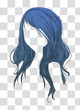 Bases Y Ropa De Sucrette Actualizado Blue Anime Hair Illustration Transparent Background Png Clipart Hiclipart
