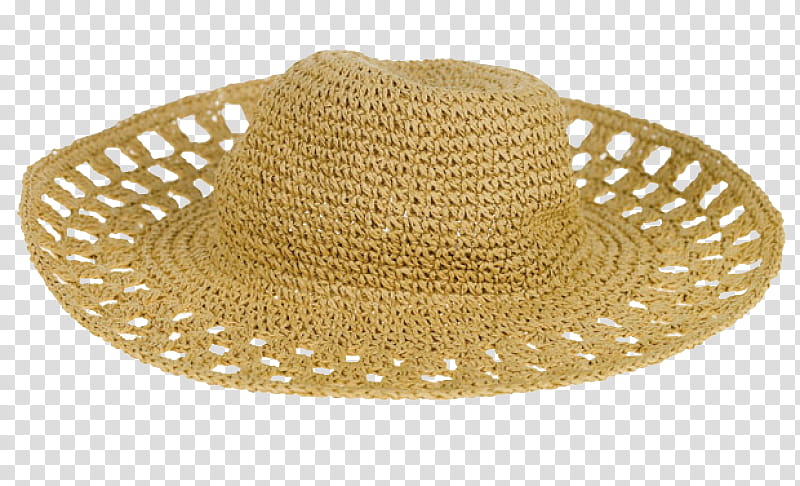 Summer , brown crochet sun hat transparent background PNG clipart