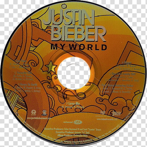 CD S, Justin Bieber my world disc transparent background PNG clipart