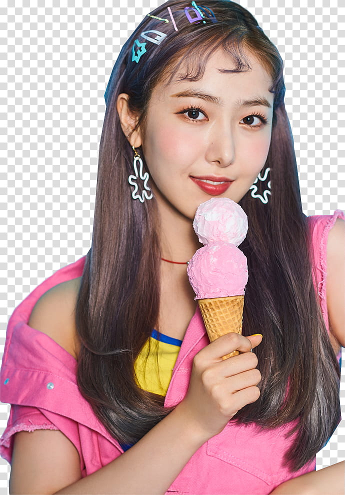 GFriend Sunny Summer PT, woman holding coned ice cream transparent background PNG clipart