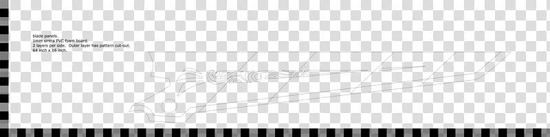 Qrow Branwen Sword Blueprint, black text transparent background PNG clipart