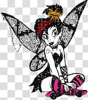 goth Tinkerbell transparent background PNG clipart