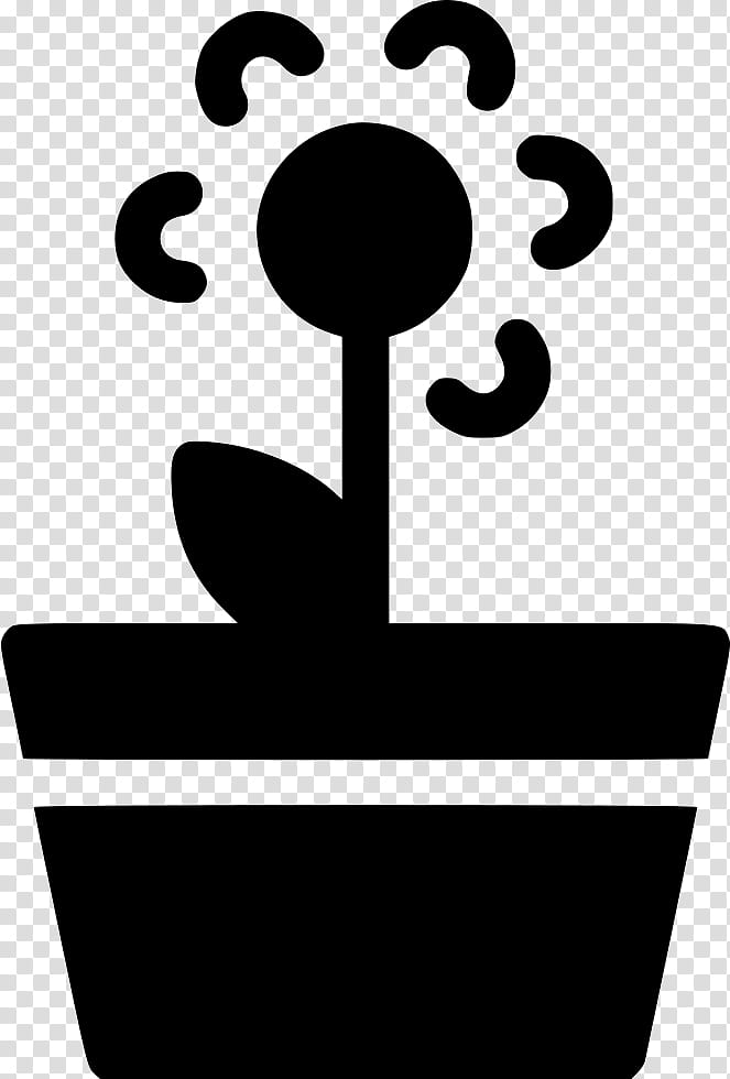 Flowerpot Black And White, Vaso Di Fiori, Symbol, Black And White
, Silhouette transparent background PNG clipart