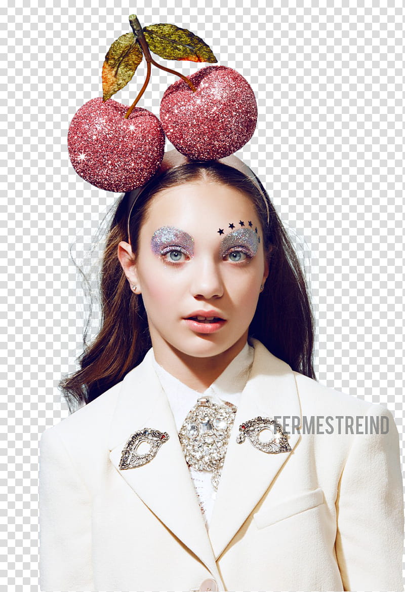 MADDIE ZIEGLER PAPER MAGAZINE , Maddie Ziegler in white button-up dress shirt transparent background PNG clipart