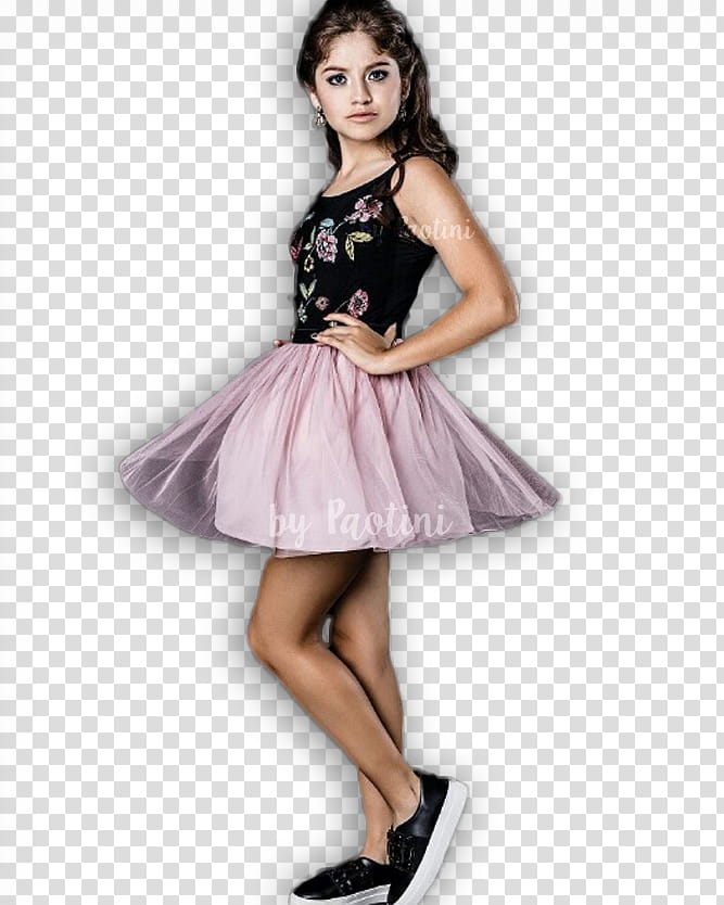 Karol Sevilla, girl standing while hand akimbo transparent background PNG clipart