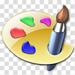 Paint Brush And Palette Icon Brushpalette Back Green Paint Tray And Paintbrush Icon Transparent Background Png Clipart Hiclipart