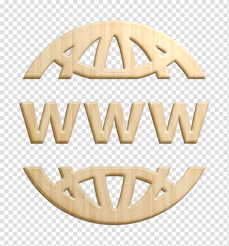 Www icon Seo and Sem icon Domain registration icon, Business Icon, Logo, Beige, Metal, Emblem, Wood, Symbol, Brass transparent background PNG clipart