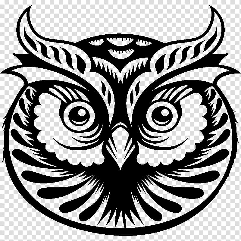 Bird Line Drawing, Owl, Silhouette, Papercutting, Artist, Poster, Head, Eastern Screech Owl transparent background PNG clipart