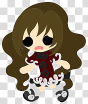 The icons of cute girls in pretty dress, higanbana-people- transparent background PNG clipart