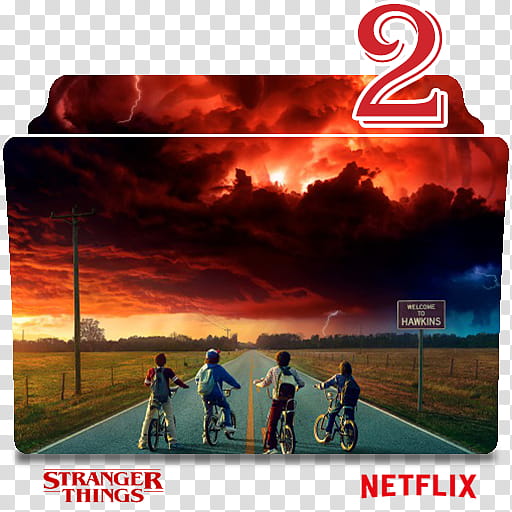 Stranger Things series and season folder icons, Stranger Things S ( transparent background PNG clipart
