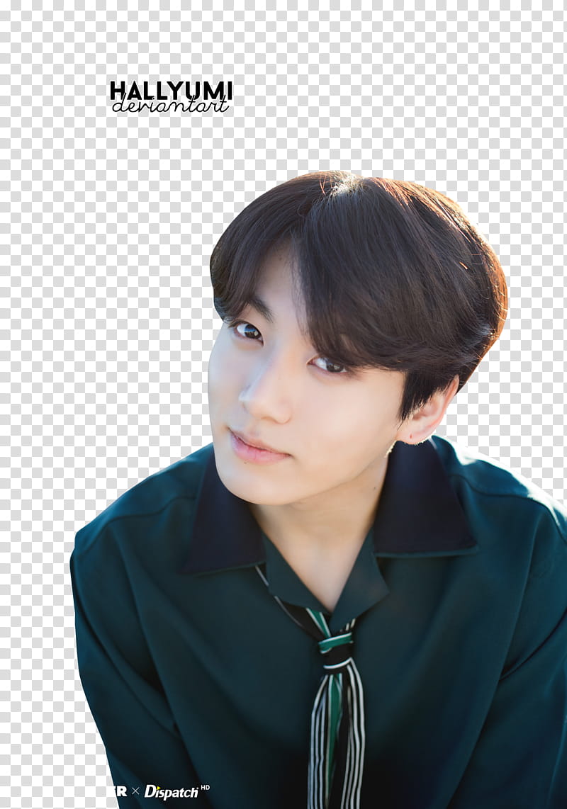 JungKook BTS TH ANNIVERSARY, man wearing green and black top transparent background PNG clipart