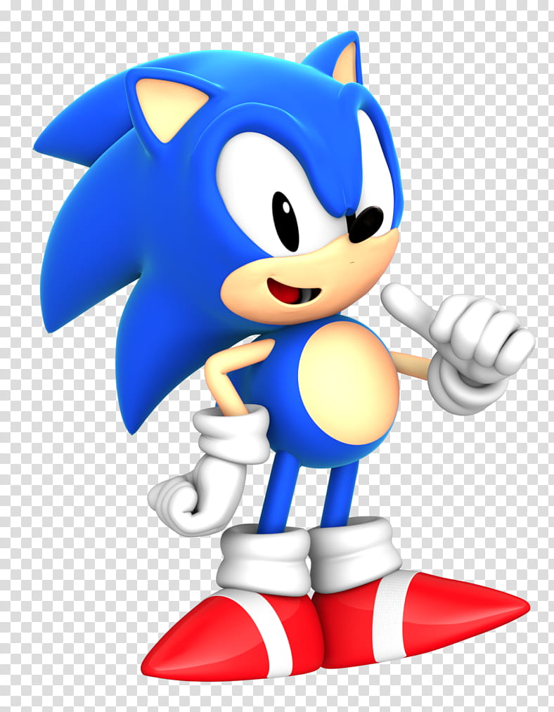 Classic Sonic CGI Style Render, standing Sonic illustration transparent background PNG clipart