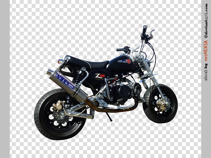 Honda Monkey black back right transparent background PNG clipart