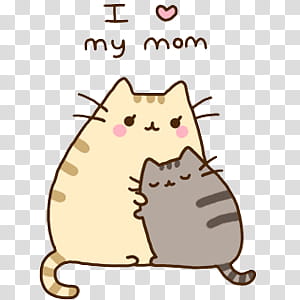 i love my mom pusheen transparent background PNG clipart