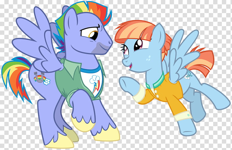 Bow and Windy, two Little Pony characters transparent background PNG clipart