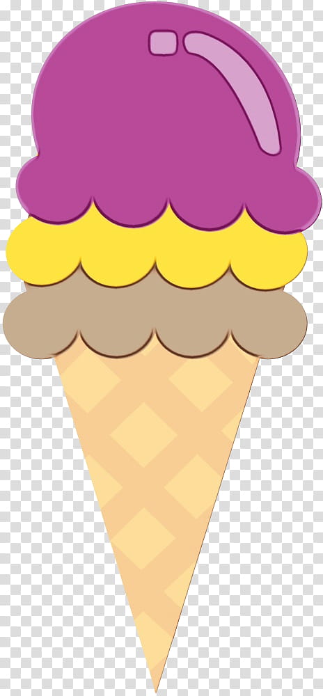 Ice Cream Cone, Ice Cream Cones, Drawing, Line Art, Frozen Dessert, Yellow, Food, Sorbetes transparent background PNG clipart