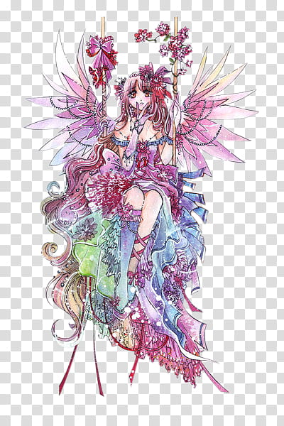 Fairies, multicolored angel illustration transparent background PNG clipart