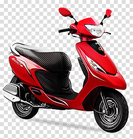 scooter red vehicle car motorcycle, Moped transparent background PNG clipart