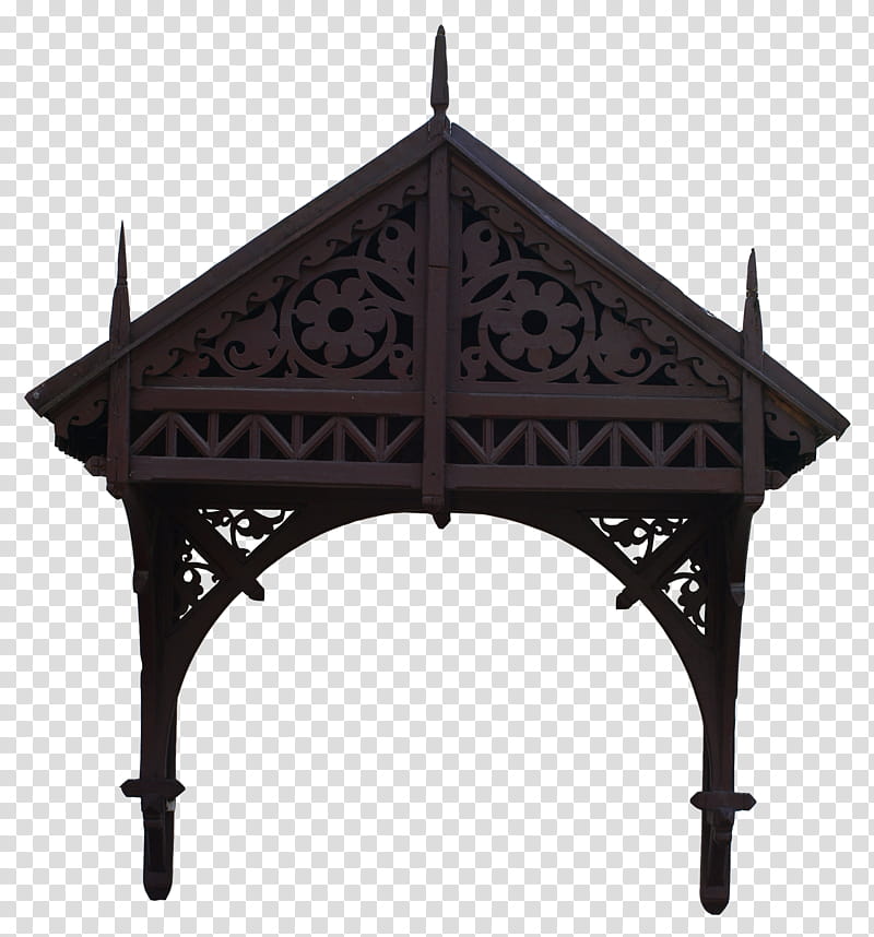 architecture element, brown wooden gazebo transparent background PNG clipart