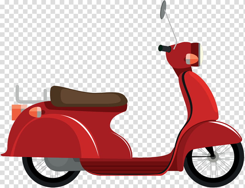 Motorized Scooter Red, Car, Vehicle, Riding Toy, Vespa, Wheel, Automotive Wheel System, Rim transparent background PNG clipart