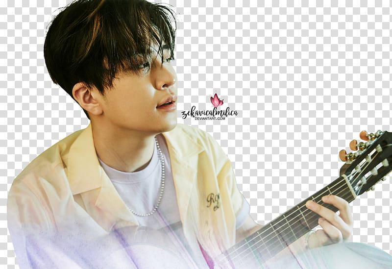 GOT Youngjae Present YOU, man playing guitar transparent background PNG clipart