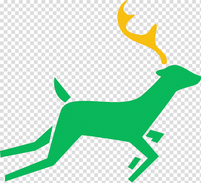 Reindeer Christmas Reindeer Christmas, Christmas , Green, Tail, Sporting Group, Logo transparent background PNG clipart