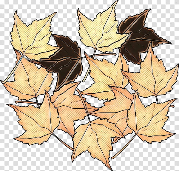 Autumn Leaves, Pop Art, Retro, Vintage, Maple Leaf, Symmetry, Black Maple, Tree transparent background PNG clipart