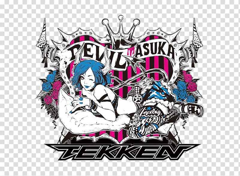 Poster, Tekken 7, Tekken 3, Tekken Tag Tournament 2, Tshirt, Death By Degrees, Asuka Kazama, Yoshimitsu transparent background PNG clipart