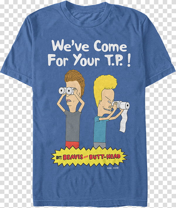 Beavis T Shirt, Tshirt, Butthead, Clothing, Great Cornholio, Television Show, Bunghole, Animation, Cartoon transparent background PNG clipart